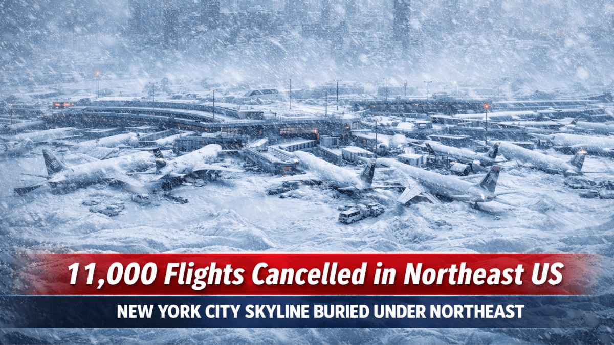 New York Flights Cancelled 2026: Historic Blizzard Ne 11,000+ Flights Ground Kar Diye – Puri Khabar